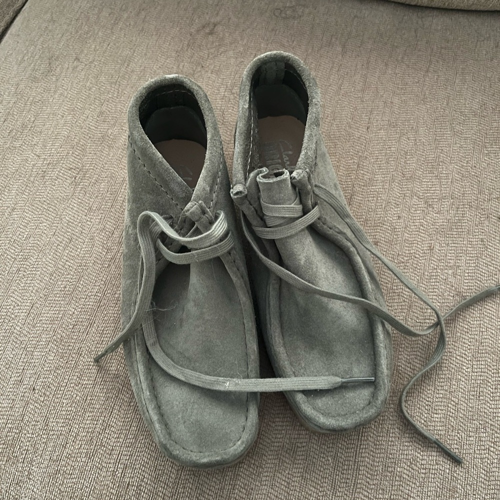 New Clarks Sage Green Suede Casual Shoes